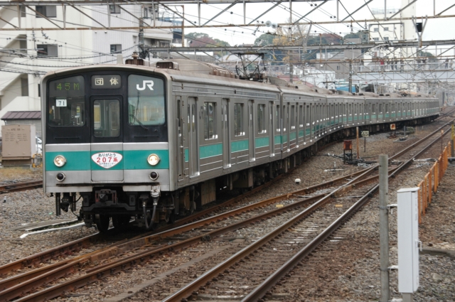 (往路 松戸駅にて)