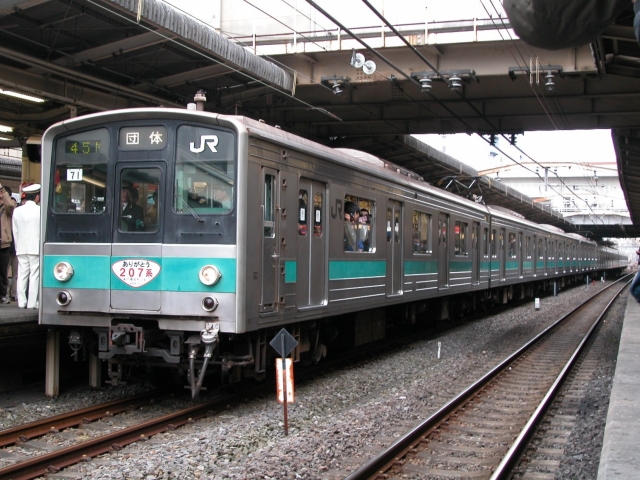 (往路 松戸駅にて)